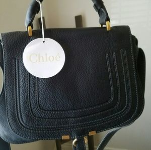 New w/ tags Chloe medium black leather bag
